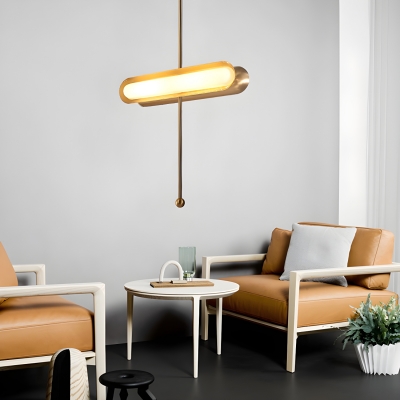 Modern Gold Pendant with Clear Glass Shade and Adjustable Hanging Length for Elegant Residential Use