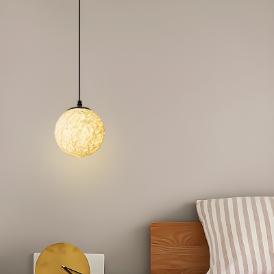 Modern Metal Pendant Light with Adjustable Hanging Length - Contemporary LED Bulb Hanging Lamp