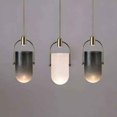 Modern Metal Pendant Light with Glass Shade and LED Bulbs for Stylish and Elegant Space