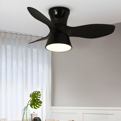 Acrylic Modern Ceiling Fan with Remote Control and integrated LED Light