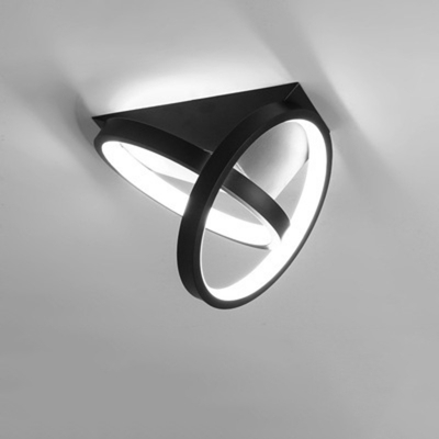 Classy Iron Modern LED Flush Mount Ceiling Light with Silica Gel Shade