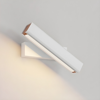 Contemporary Hardwired Metal Wall Sconce with Acrylic Shade, Ambient Lighting