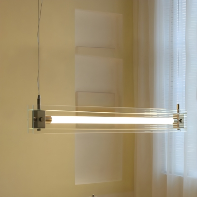 Modern Island Light with Glass Shade and LED Bulb for Residential Use