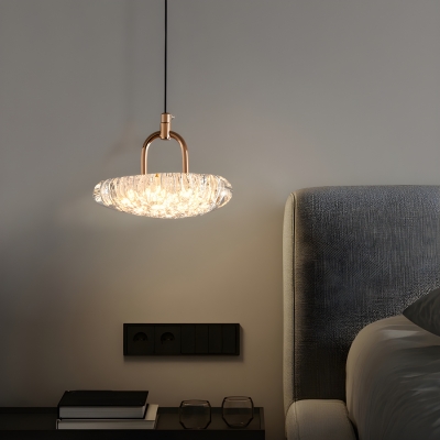 Modern Pendant Light with Adjustable Hanging Length and Clear Acrylic Shade