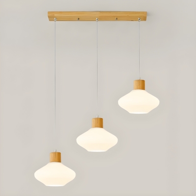 Stylish Wooden Pendant Light with Acrylic Shade - Modern Corded Design for DIY Style