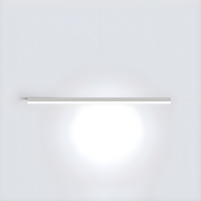 1-Light Rectangle Metal LED Bulb Flush Mount Ceiling Light with White Shade for Modern Style