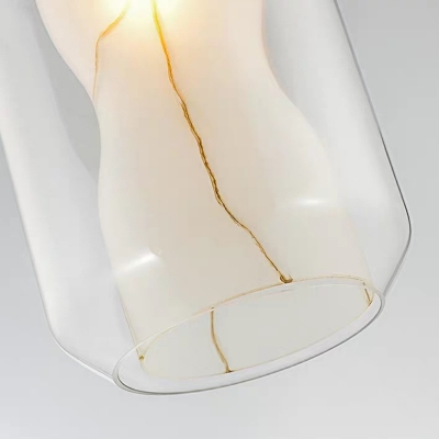 Clear Glass Pendant Light with Adjustable Cord for Modern Home Decor