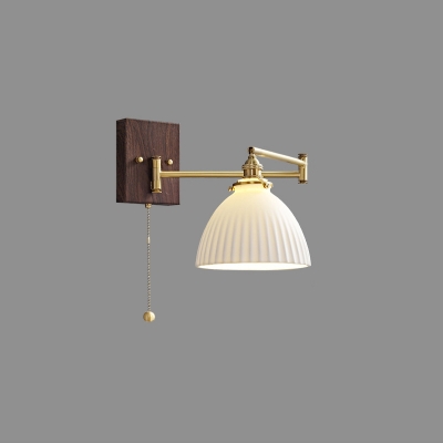Elegant Modern 1-Light Wall Lamp with Decorative Ceramic Shade