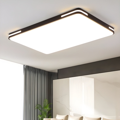 Modern LED Flush Mount Ceiling Light with White Acrylic Shade for Contemporary Home Decor