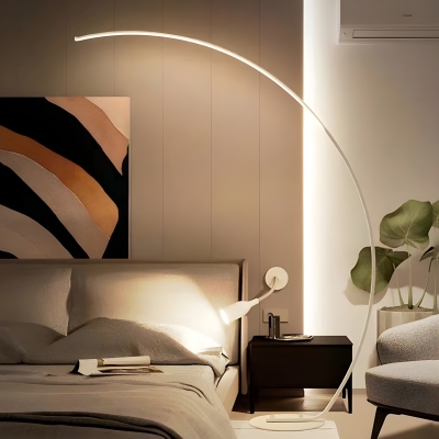 Modern Metal Arc Floor Lamp with LED and Ambient Light Direction