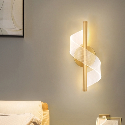 Modern Metal LED Wall Sconce with Ambience-Enhancing Acrylic Shade