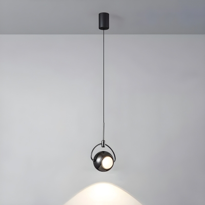 Modern Metal Pendant with LED Bulb, Cord Mounting, and Adjustable Hanging Length