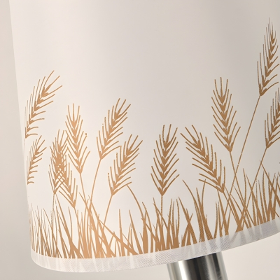 Simple and Sleek Metal Bedside Table Lamp with Down-facing Fabric Shade
