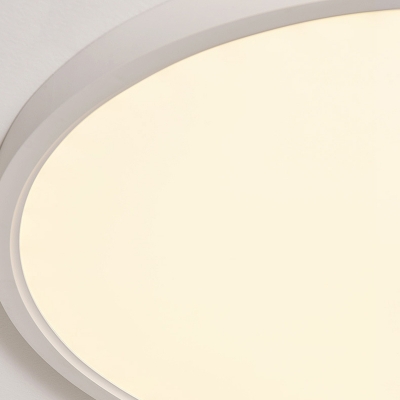 Modern 1-Light LED Flush Mount Ceiling Light with White Acrylic Shade