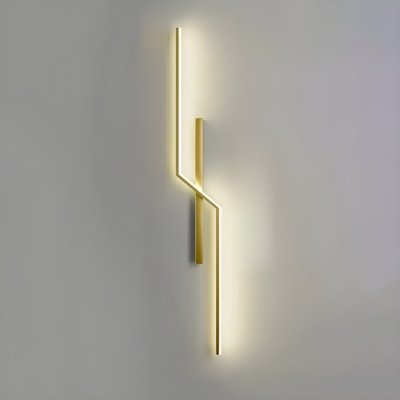 Modern Linear Style Silica Gel Shade Metal Wall Sconce - Warm Light