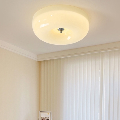 Modern Metal Flush Mount Ceiling Light with 3 Color LED Bulbs - Perfect for Residential Use