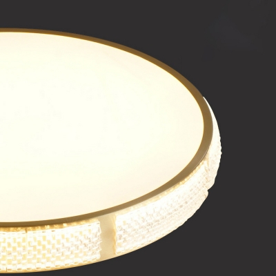 Elegant Colonial Style LED Flush Mount Ceiling Light with 2 Lights in Gold and White