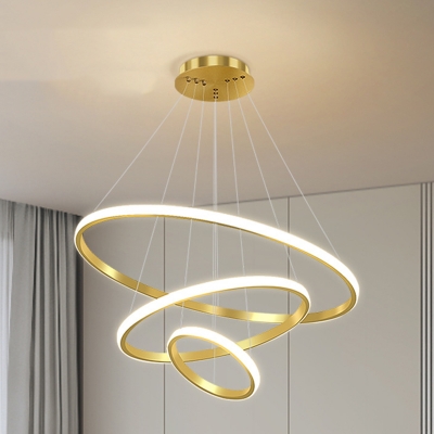 Modern LED Bulbs Chandelier with Adjustable Hanging Length in Metal and Acrylic