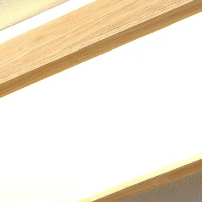 Modern Wood Flush Mount LED Ceiling Light with Acrylic Shade