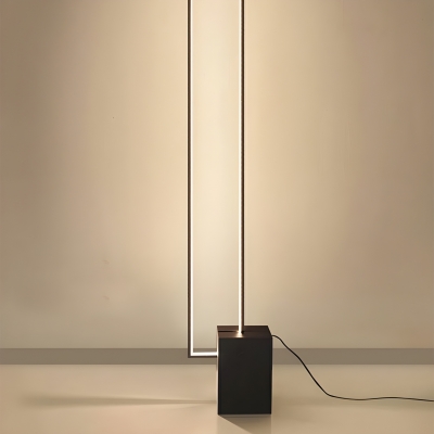 Ambient LED Bulbs Modern Floor Lamp with Plastic Shade for Residential Use