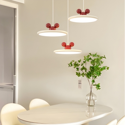 Elegant Metal Pendant Light with Cord Mount and Dimmable LED Bulb