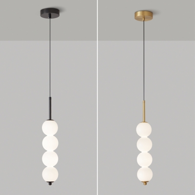 Modern LED Pendant Light with Glass Shade and Adjustable Hanging Length in Natural Light