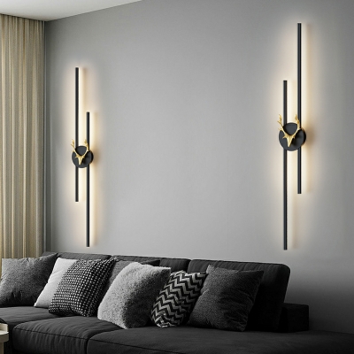 Modern LED Wall Sconce with Acrylic Shade Metal Light Fixture for Living Room