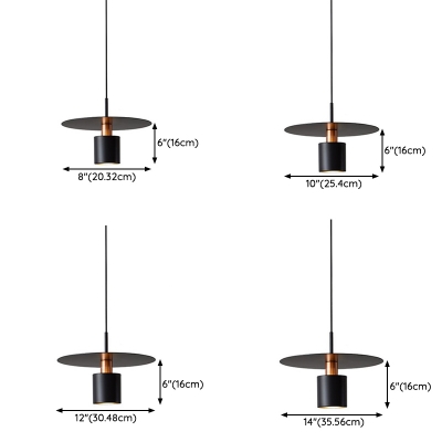 Modern Metal Pendant Light with Iron Shade and Adjustable Cord for Direct Wired Electric Use