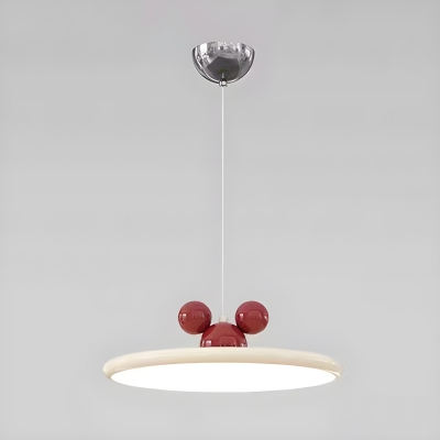 Elegant Metal Pendant Light with Cord Mount and Dimmable LED Bulb