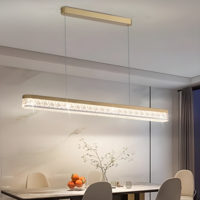 Modern Adjustable LED Island Light with Remote Control Stepless Dimming