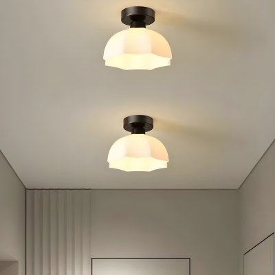 Modern Down White Shade Hanging Ceiling Light with  LED / Incandescent / Fluorescent Options