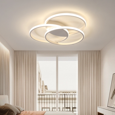 Modern Metal LED Bulb Flush Mount Ceiling Light with 3 Lights