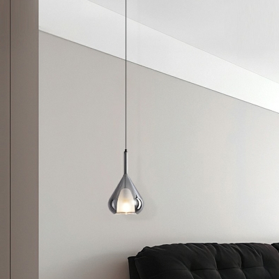 Elegant White Glass Pendant with Adjustable Hanging Length for Residential Use