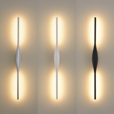 Modern LED Wall Lamp with Warm Light and Metal Shade for Living Room