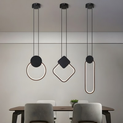 Modern Metal Pendant Light with LED Bulbs and Silica Gel Shade for Elegant Home Decor