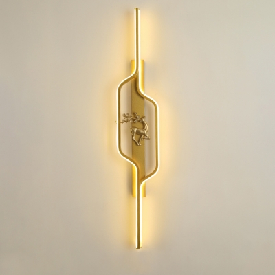 Sleek Modern LED Metal Wall Sconce with Ambient Silica Gel Shade