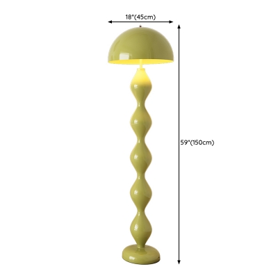 Elegant Single Light Metal Floor Lamp with Foot Switch and LED/Incandescent/Fluorescent Light