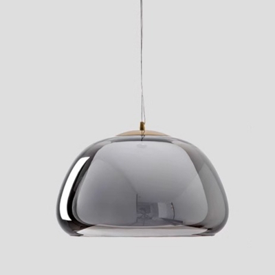 Modern Glass Pendant Light with Adjustable Hanging Length for Living Room