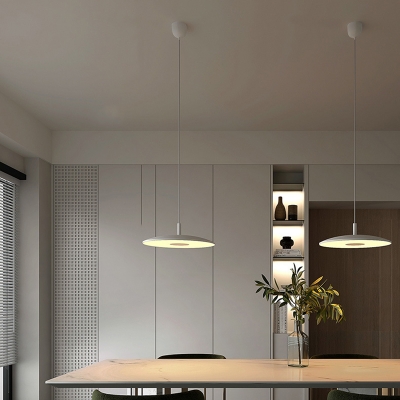 Modern Metal Pendant Light with Adjustable Hanging Length and Frosted Glass Shade