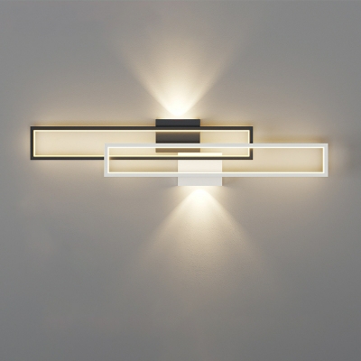 Modern-Metal Wall Sconce with LED and Acrylic Shade for Living Room