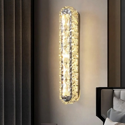 Elegant Crystal Wall Sconce with Adjustable Warm, White, and Neutral Lighting