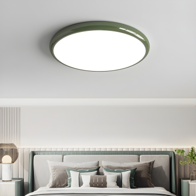 Modern LED Flush Mount Ceiling Light with Acrylic Shade - Direct Wired Electric