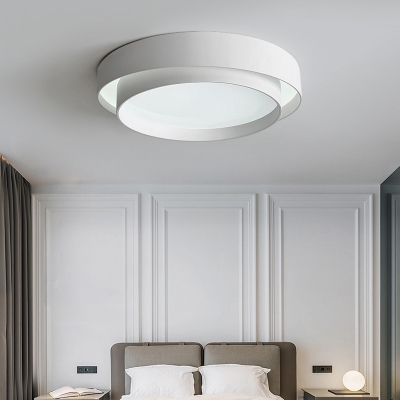 Modern LED Flush Mount Ceiling Light with Acrylic Shade for Living Room
