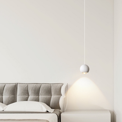 Modern Simple Metal Pendant Light with Warm Light and Acrylic Shade