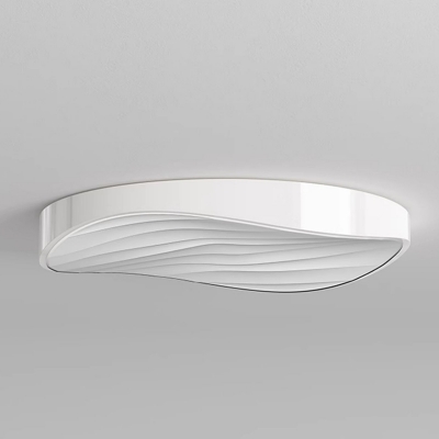 Flush Mount Modern LED Metal Ceiling Light with Acrylic Shade for Residential Use