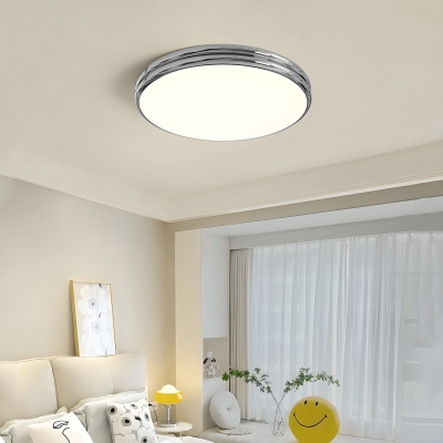 Modern LED-Flush Mount Ceiling Light with Acrylic Shade for Residential Use