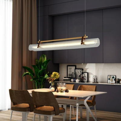 Modern LED Island Light with Adjustable Hanging Length, Warm/White/Neutral Light, Acrylic Shade