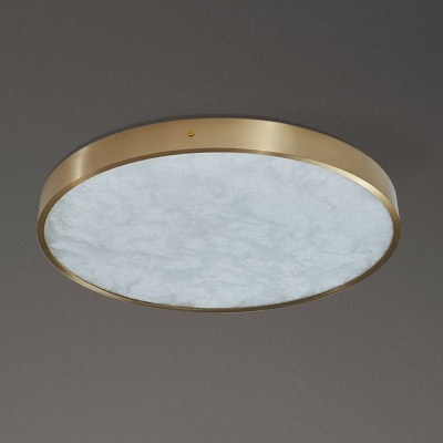 Modern Stone Shade Metal LED Flush Mount Ceiling Light with 3 Color Temperature for Residential Use