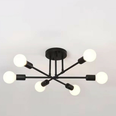 Stylish and Elegant 6-Light Close To Ceiling Light for a Modern Home Interior Design