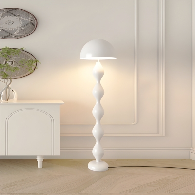 Elegant Single Light Metal Floor Lamp with Foot Switch and LED/Incandescent/Fluorescent Light